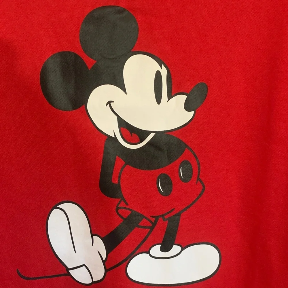 Unisex Disney Red Crewneck Sweater with Mickey Mouse - Picture 4 of 5